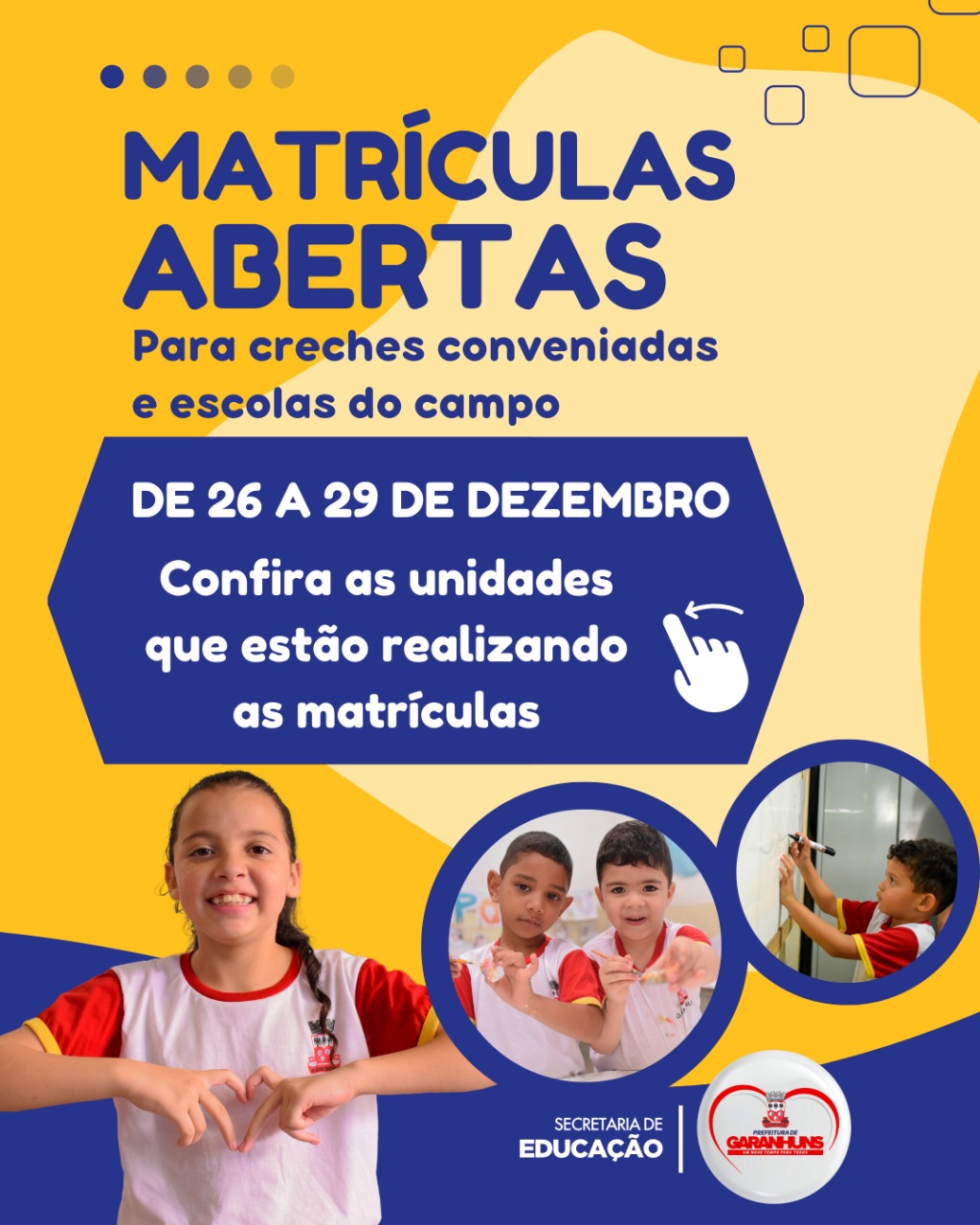 Prefeitura De Garanhuns Abre Matrículas Para Creches Conveniadas E Escolas Do Campo Prefeitura 0503