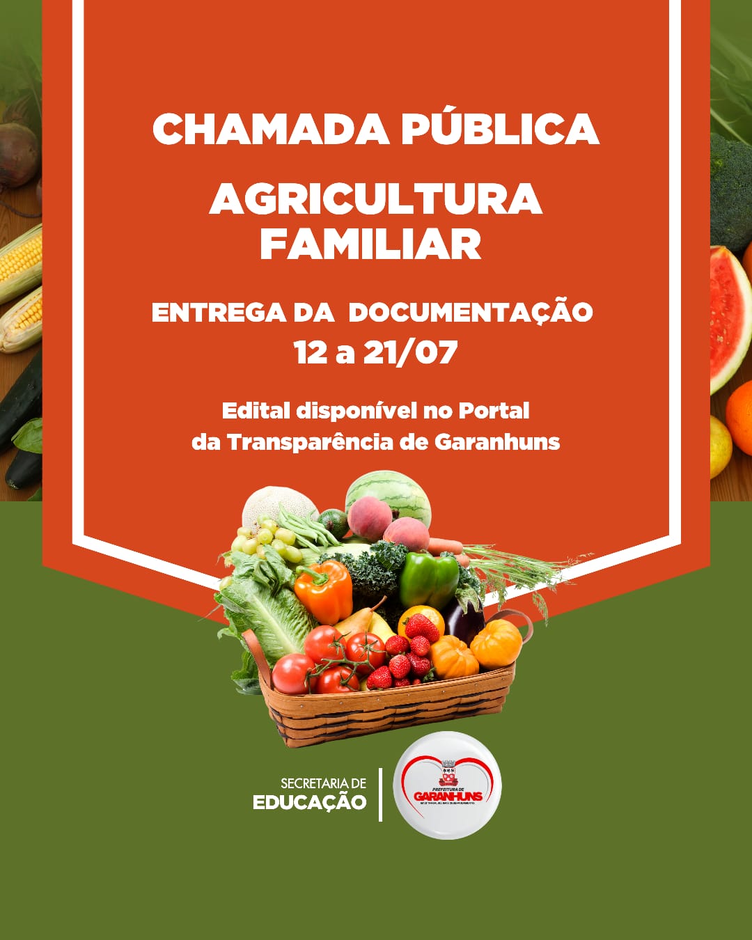 Secretaria De Educação De Garanhuns Publica Edital Para Aquisição De Produtos Da Agricultura 8709
